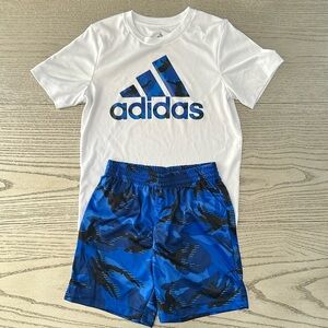 Adidas Blue Camo Tee and Short Set size 4